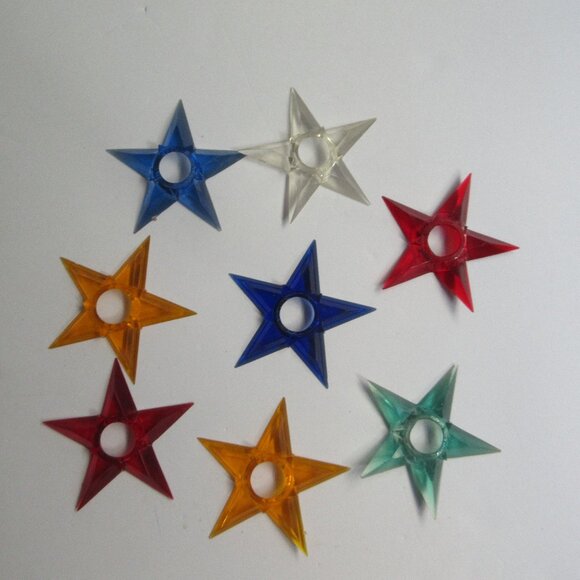 8 NOMA Plastic Star Reflector Covers for C7 Bulbs Christmas Lights GLOLITE - Picture 1 of 10